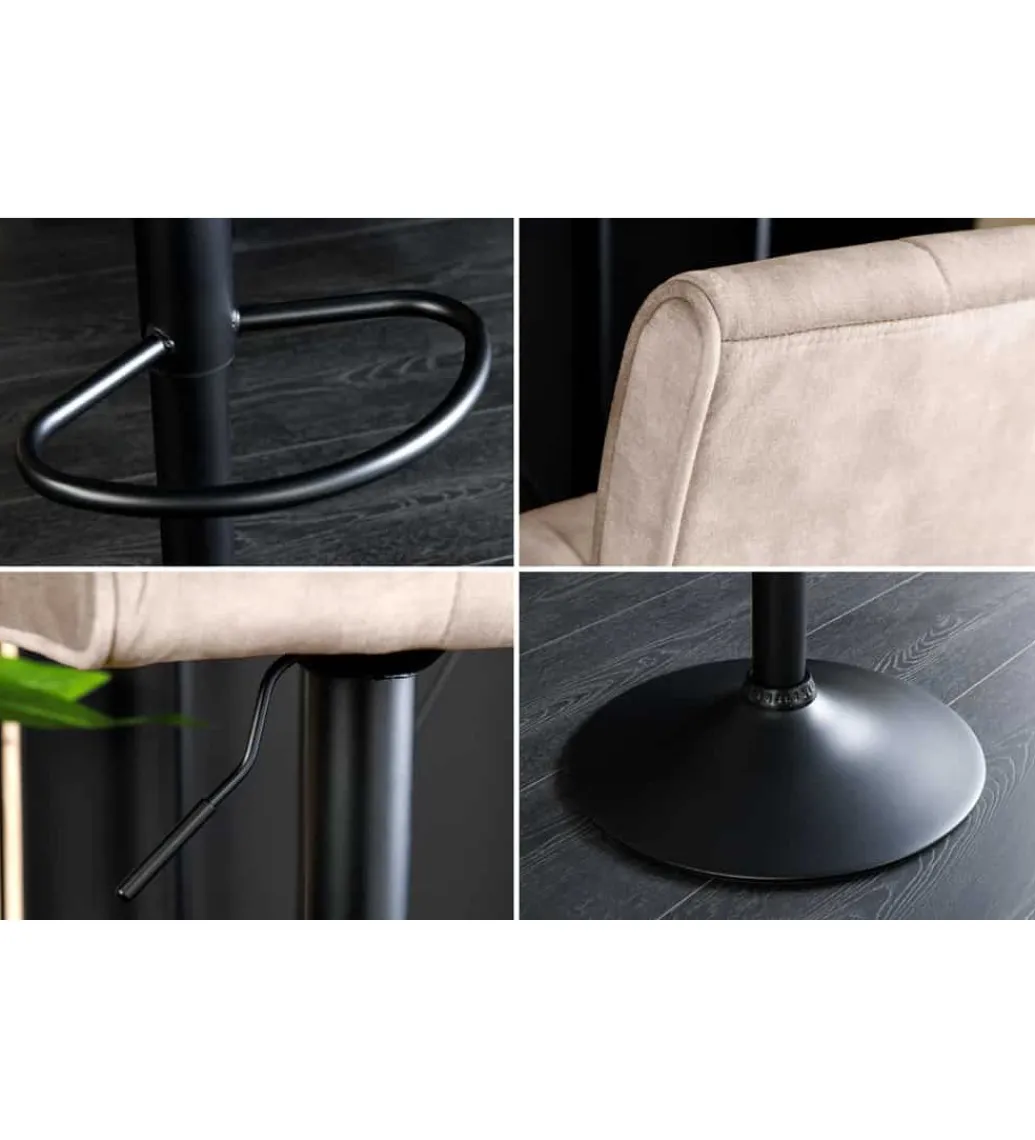 Hoker MODENA od 92 cm do 115 cm 360 stopni obrotu welwet champagne beżowy*Invicta Interior - przedsprzedaż Discount