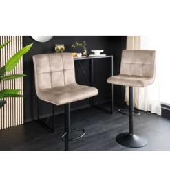 Hoker MODENA od 92 cm do 115 cm 360 stopni obrotu welwet champagne beżowy*Invicta Interior - przedsprzedaż Discount
