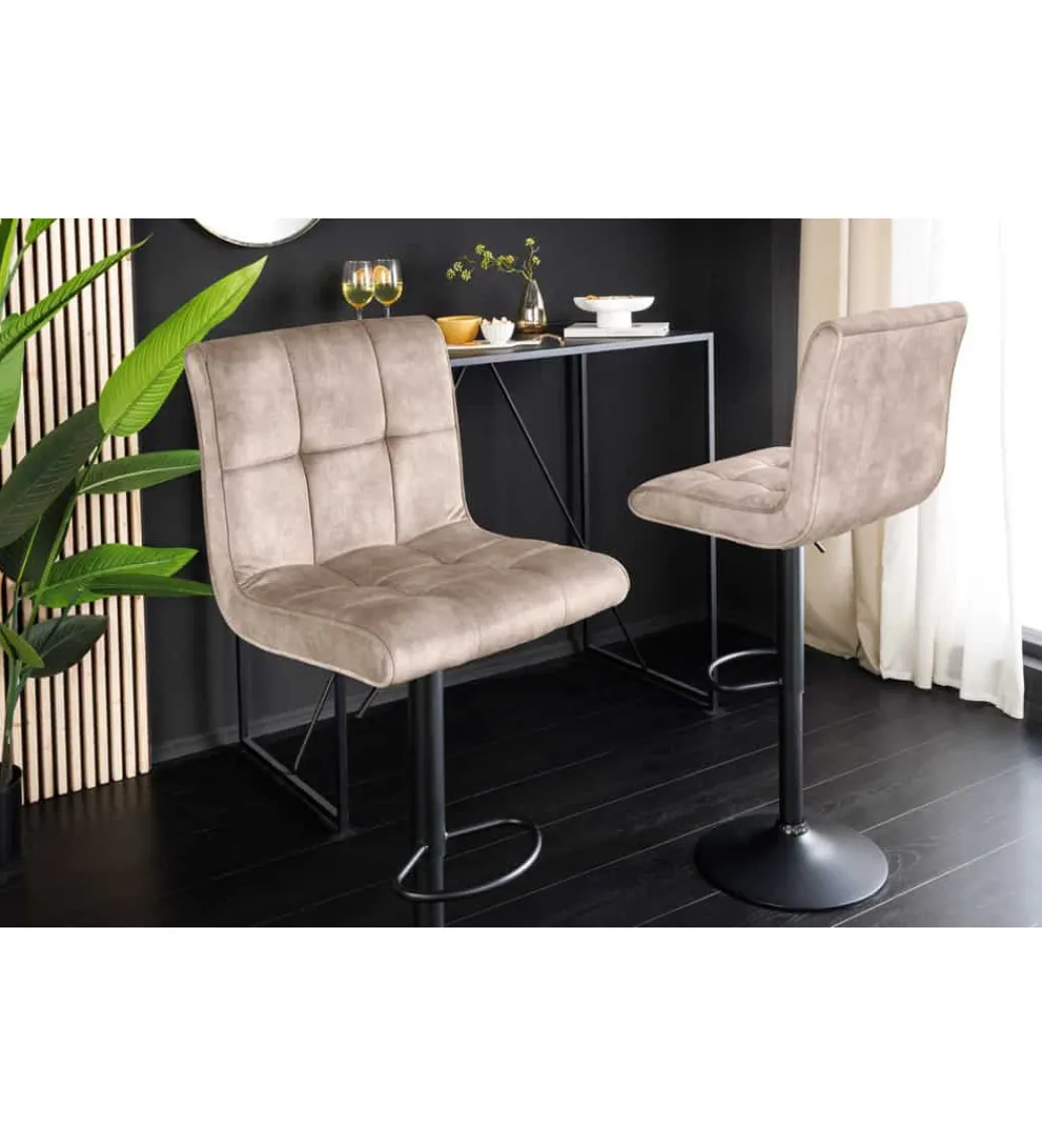 Hoker MODENA od 92 cm do 115 cm 360 stopni obrotu welwet champagne beżowy*Invicta Interior - przedsprzedaż Discount