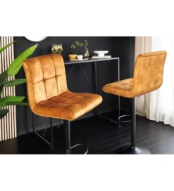 Hoker MODENA od 92 cm do 115 cm 360 stopni obrotu welwet musztardowy*Invicta Interior - przedsprzedaż New