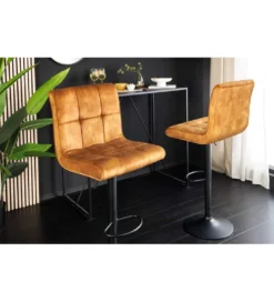 Hoker MODENA od 92 cm do 115 cm 360 stopni obrotu welwet musztardowy*Invicta Interior - przedsprzedaż New