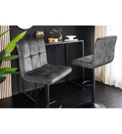 Hoker MODENA od 92 cm do 115 cm 360 stopni obrotu welwet antracyt*Invicta Interior - przedsprzedaż Best
