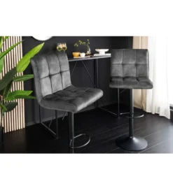 Hoker MODENA od 92 cm do 115 cm 360 stopni obrotu welwet antracyt*Invicta Interior - przedsprzedaż Best