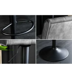 Hoker MODENA od 92 cm do 115 cm 360 stopni obrotu welwet antracyt*Invicta Interior - przedsprzedaż Best