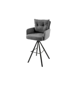 Hoker obrotowy BIG GEORGE welwet antracytowy*Invicta Interior Outlet