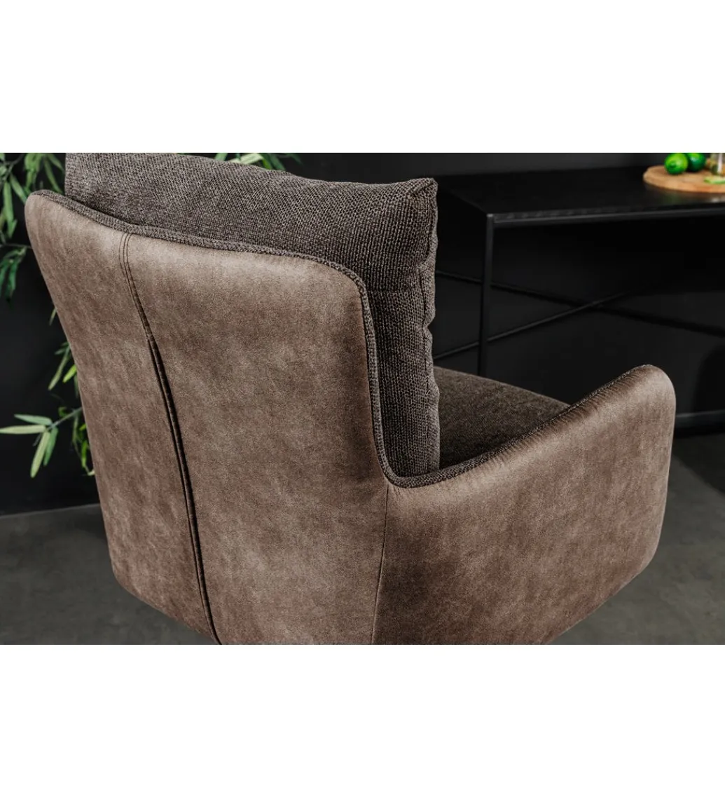Hoker obrotowy BIG GEORGE welwet taupe*Invicta Interior Best