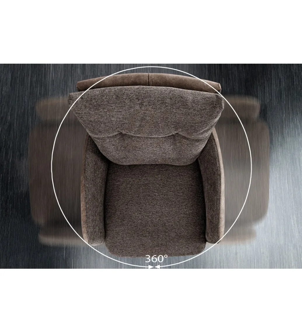Hoker obrotowy BIG GEORGE welwet taupe*Invicta Interior Best