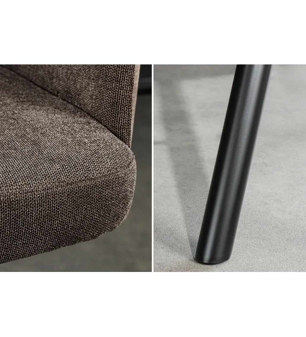 Hoker obrotowy BIG GEORGE welwet taupe*Invicta Interior Best