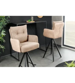 Hoker obrotowy BIG GEORGE welwet szampański beżowy*Invicta Interior Sale