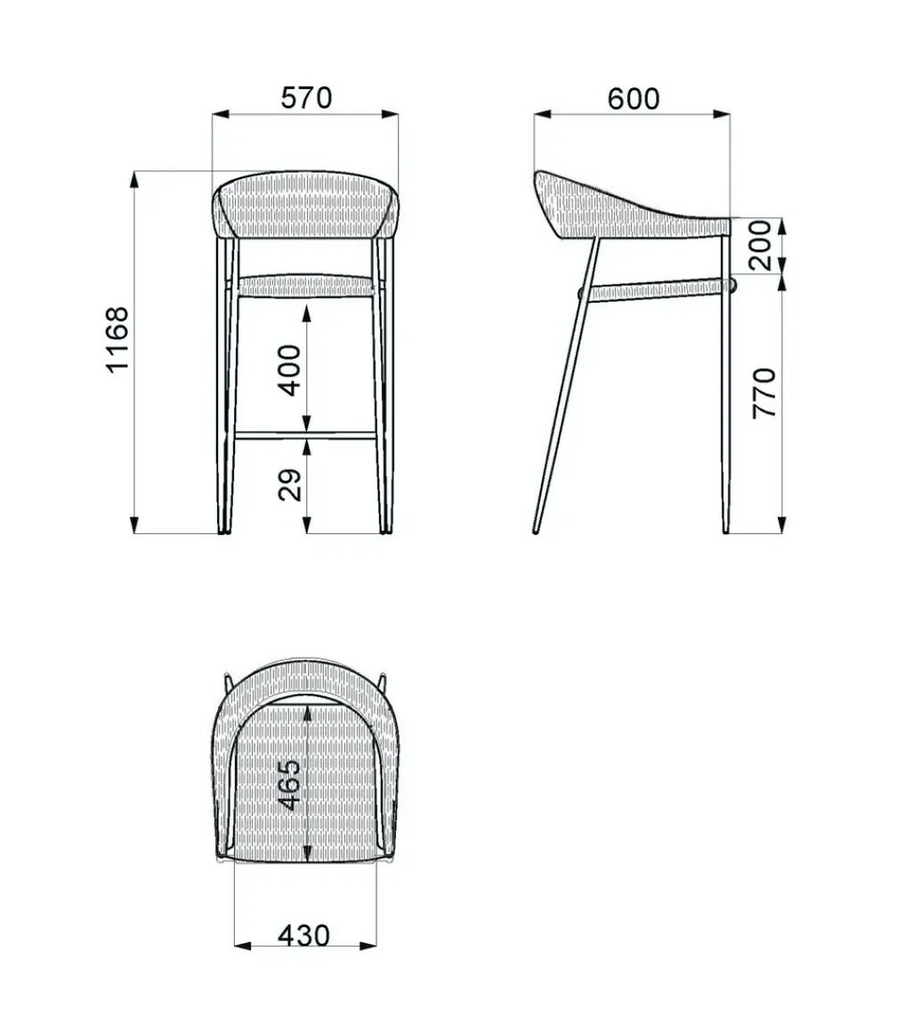 Hoker ogrodowy NIVA 112 cm naturalny biały*Zona-Design New