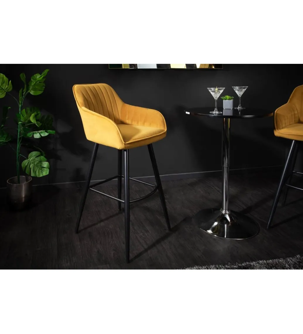 Hoker Turin musztardowo żółty aksamit*Invicta Interior Sale