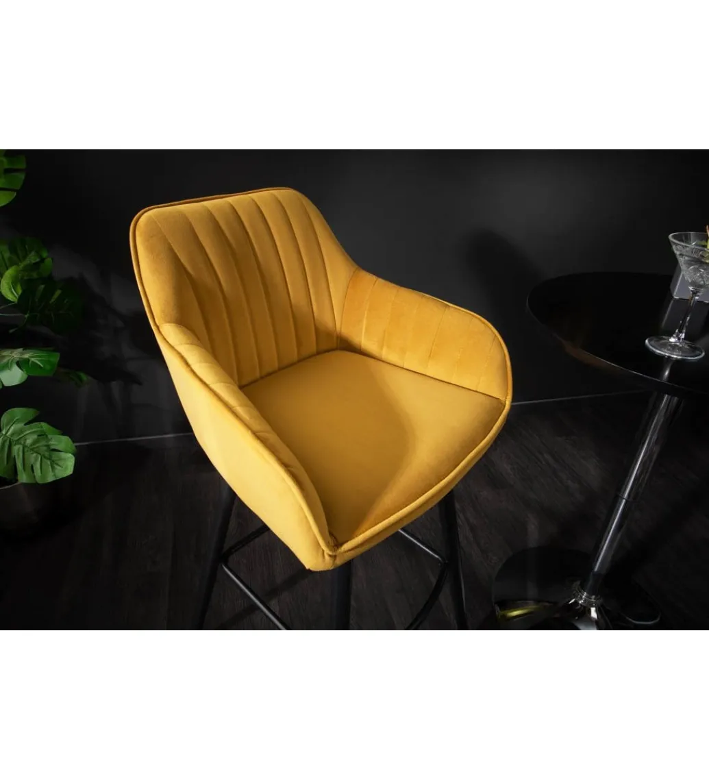 Hoker Turin musztardowo żółty aksamit*Invicta Interior Sale