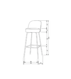 Hoker VOGUE 80 cm welwet*WOOOD Outlet