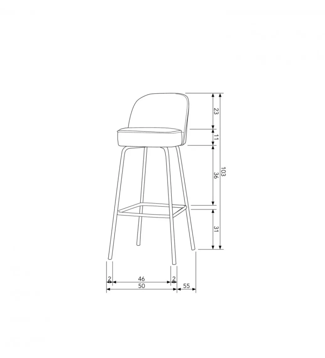 Hoker VOGUE 80 cm welwet*WOOOD Outlet