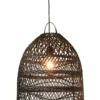 Klosz do lampy wiszący SHADE 40 cm rattan czarna*J-Line
