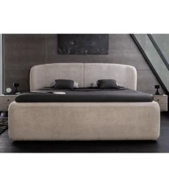 Łóżko ART DECO 180 x 200 cm bouclé beżowe*Invicta Interior Online