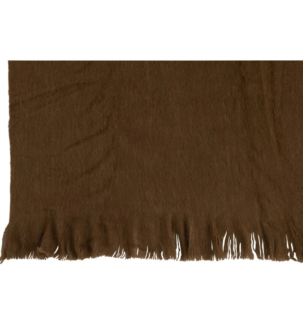 Koc Fringers 130 cm x 180 cm brązowy*J-Line Best