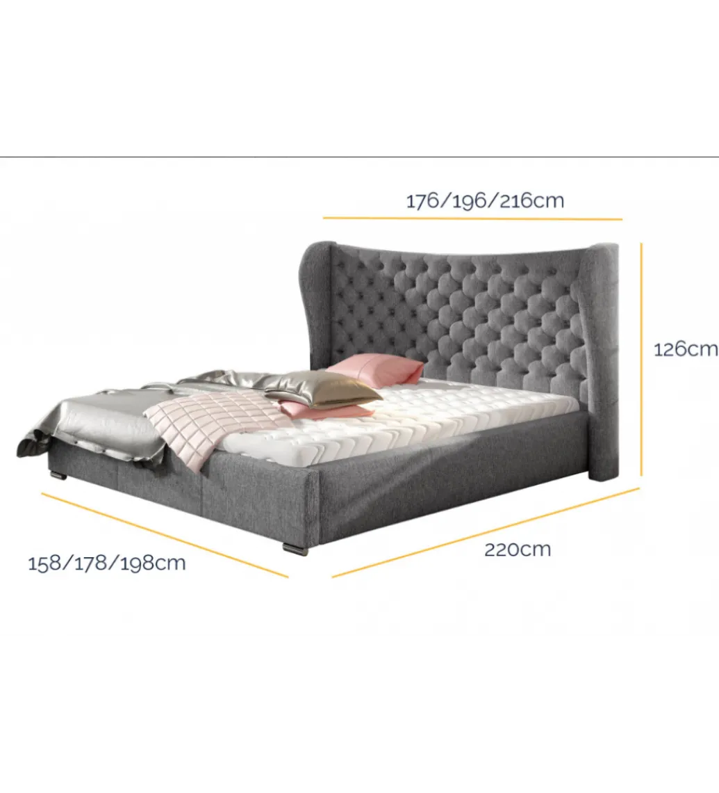 Łóżko Clarise w różnych rozmiarach oraz kolorach do wyboru*Comforteo Discount