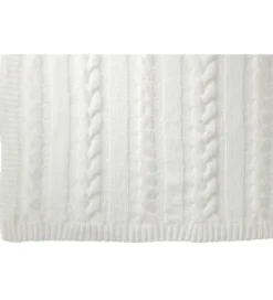 Koc Pled Twist 130 cm x 180 cm biały*J-Line Clearance