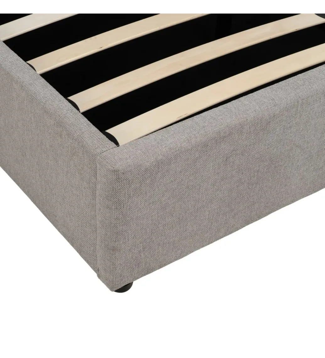 Łóżko FADARANT 164 x 214 cm beżowe z pojemnikiem*Zona-Design Online