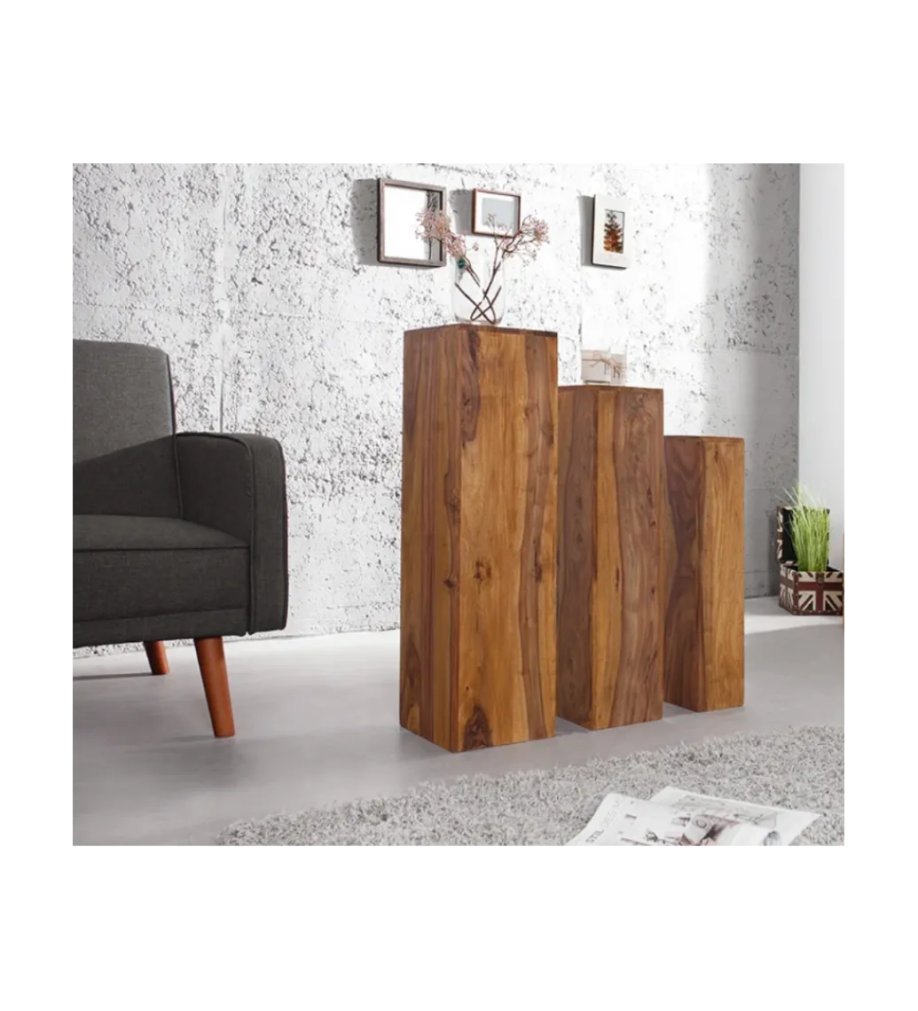 Kolumny FINICE Makassar SET 3 drewno sheesham*Invicta Interior New