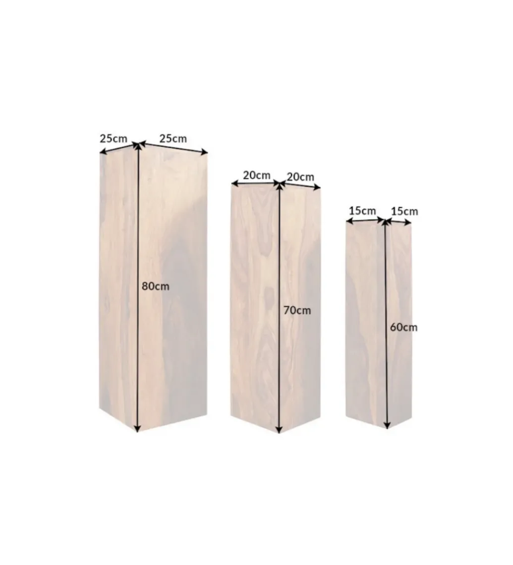 Kolumny FINICE Makassar SET 3 drewno sheesham*Invicta Interior New