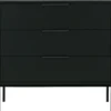 Komoda ADAM 94 cm drewno sosny czarna*WOOOD Best