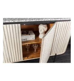 Komoda ADLON 170 cm drewno mango marmur szara*Invicta Interior - przedsprzedaż Clearance