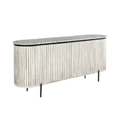 Komoda ADLON 170 cm drewno mango marmur szara*Invicta Interior - przedsprzedaż Clearance