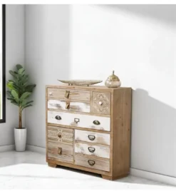 Komoda AFYR 80 cm drewno świerkowe*Imeri Outlet