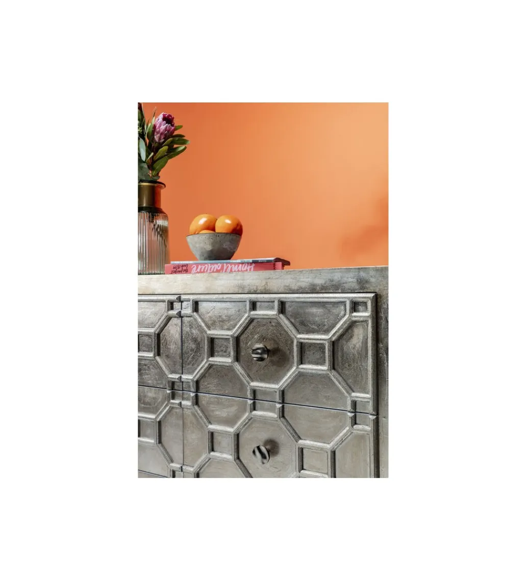 Komoda ALHAMBRA 107 cm srebrna*KARE Discount