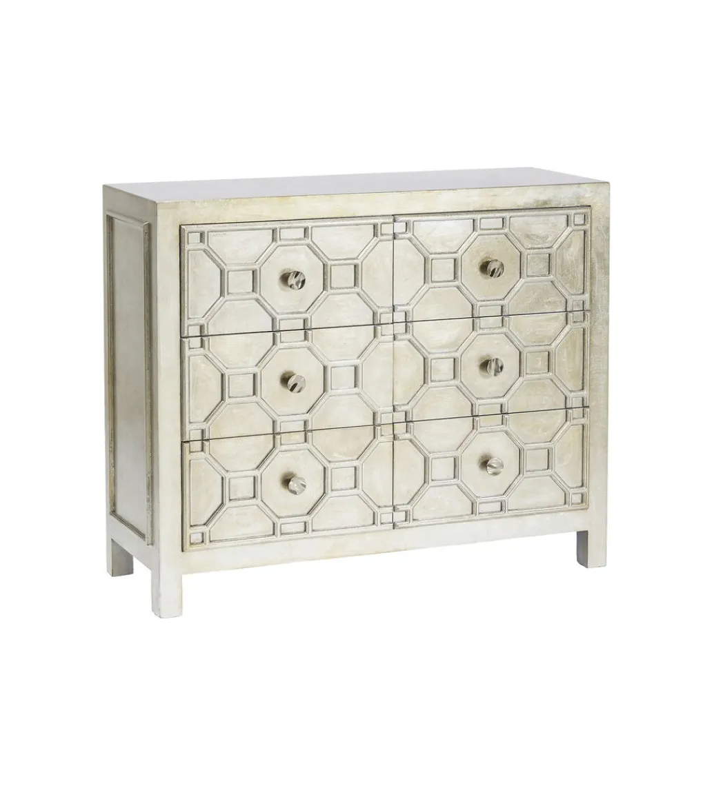 Komoda ALHAMBRA 107 cm srebrna*KARE Discount