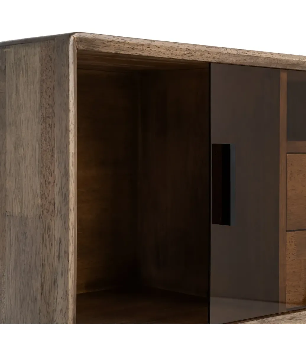 Komoda AMY 80 cm drewno kauczuk*Zona-Design Outlet