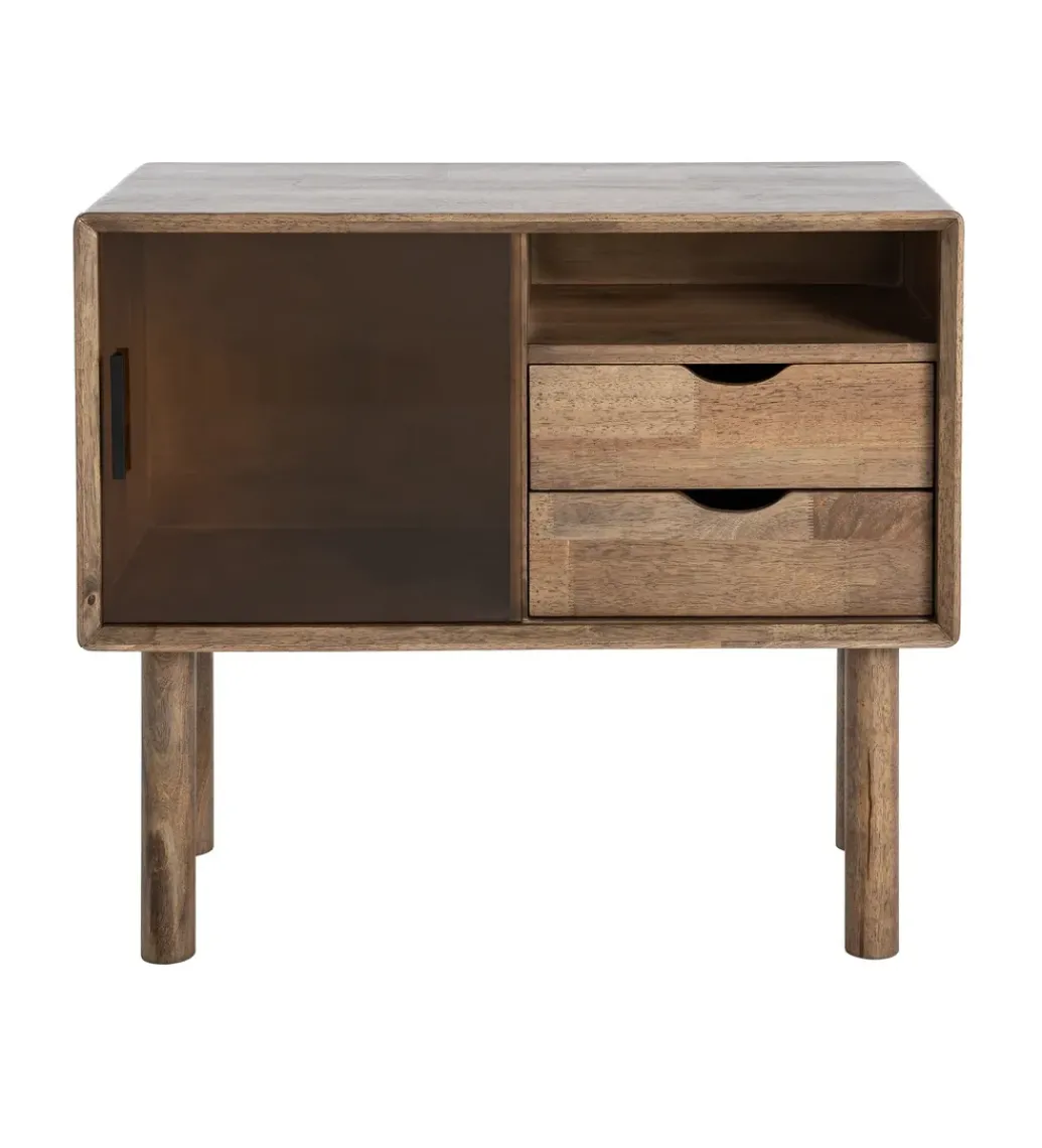 Komoda AMY 80 cm drewno kauczuk*Zona-Design Outlet