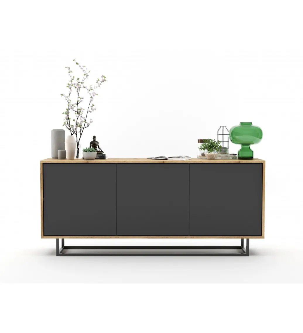 Komoda Apollo 168 cm antracytowa*Polski Design ML Best