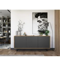 Komoda Apollo 168 cm antracytowa*Polski Design ML Best