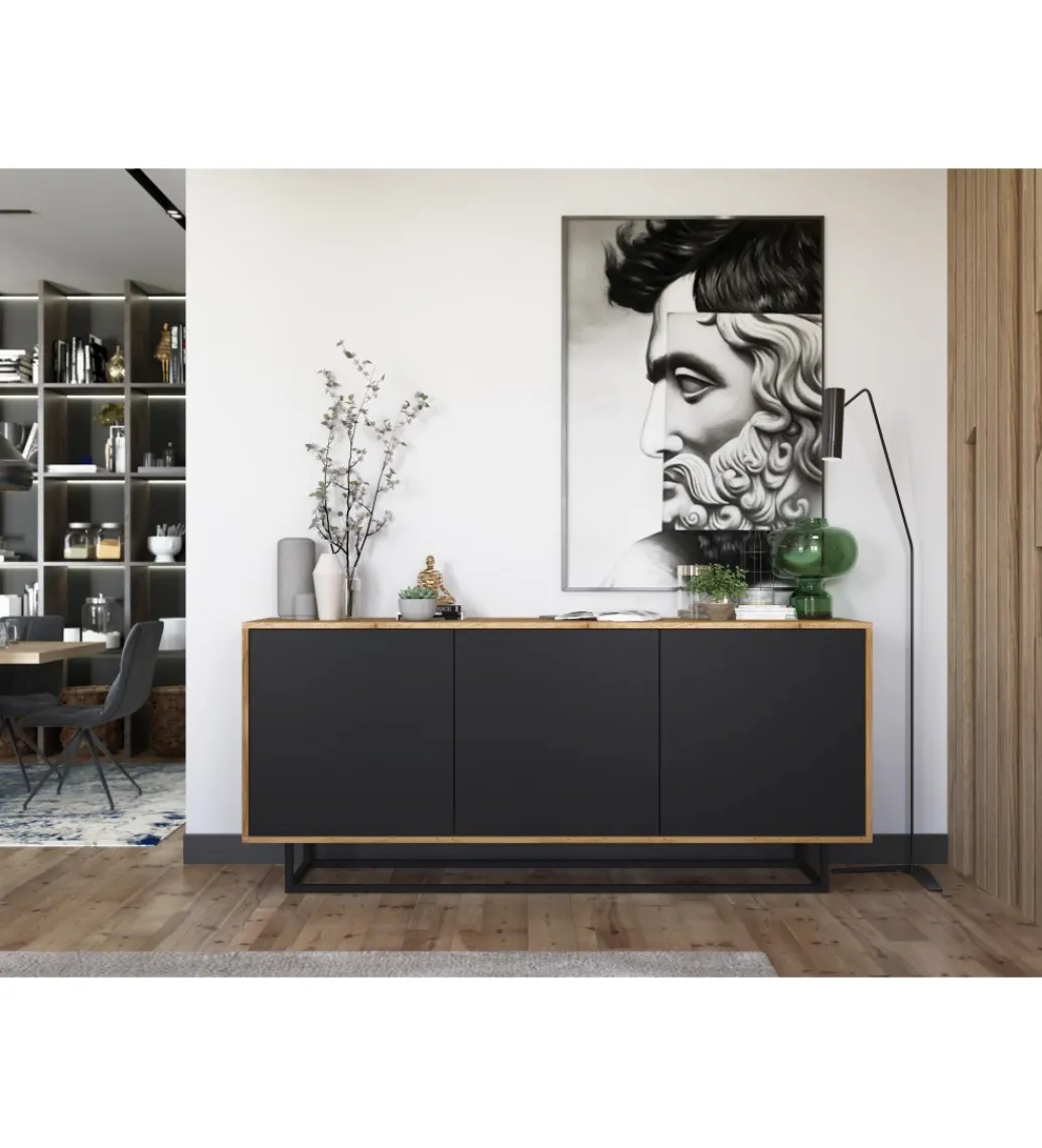 Komoda Apollo 168 cm czarna*Polski Design ML New