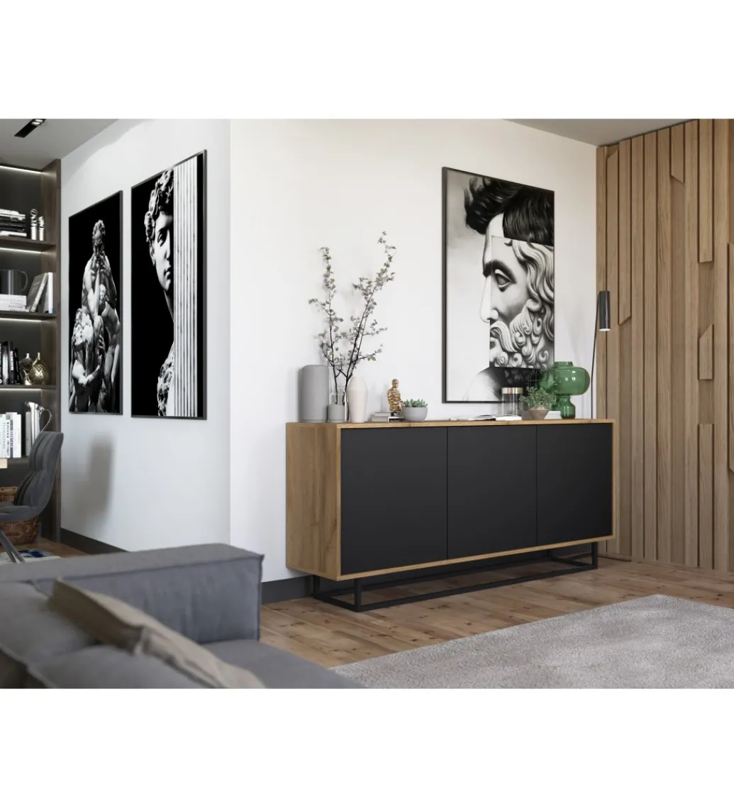 Komoda Apollo 168 cm czarna*Polski Design ML New
