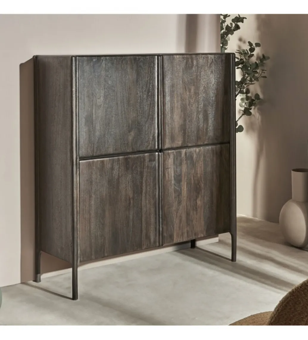 Komoda ARES 130 cm drewno mango wenge*Imeri Outlet