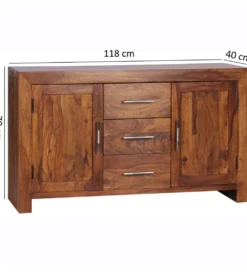 Komoda ARISZA 118 cm drewno sheesham*WOHNLING, GERMANY Outlet