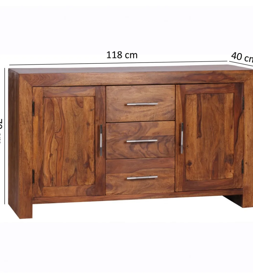 Komoda ARISZA 118 cm drewno sheesham*WOHNLING, GERMANY Outlet