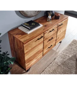 Komoda ARRIBA 145 cm drewno sheesham*WOHNLING, GERMANY Outlet