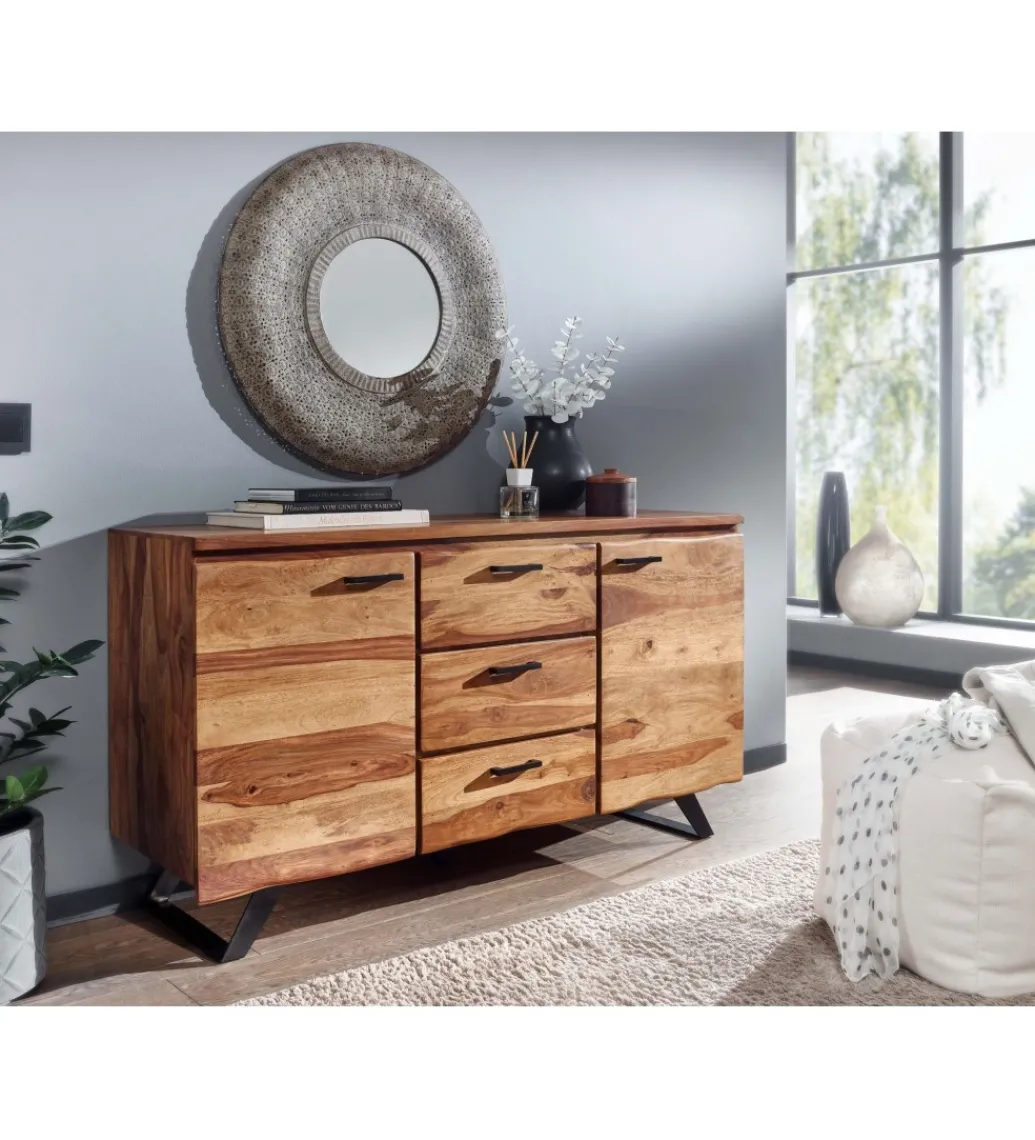 Komoda ARRIBA 145 cm drewno sheesham*WOHNLING, GERMANY Outlet