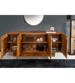 Komoda ART DECO 170 cm drewno mango brązowa*Invicta Interior - przedsprzedaż Best
