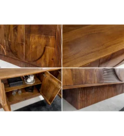 Komoda ART DECO 170 cm drewno mango brązowa*Invicta Interior - przedsprzedaż Best