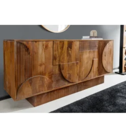 Komoda ART DECO 170 cm drewno mango brązowa*Invicta Interior - przedsprzedaż Best