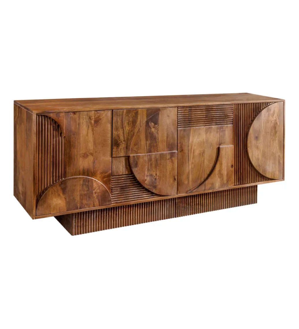 Komoda ART DECO 170 cm drewno mango brązowa*Invicta Interior - przedsprzedaż Best