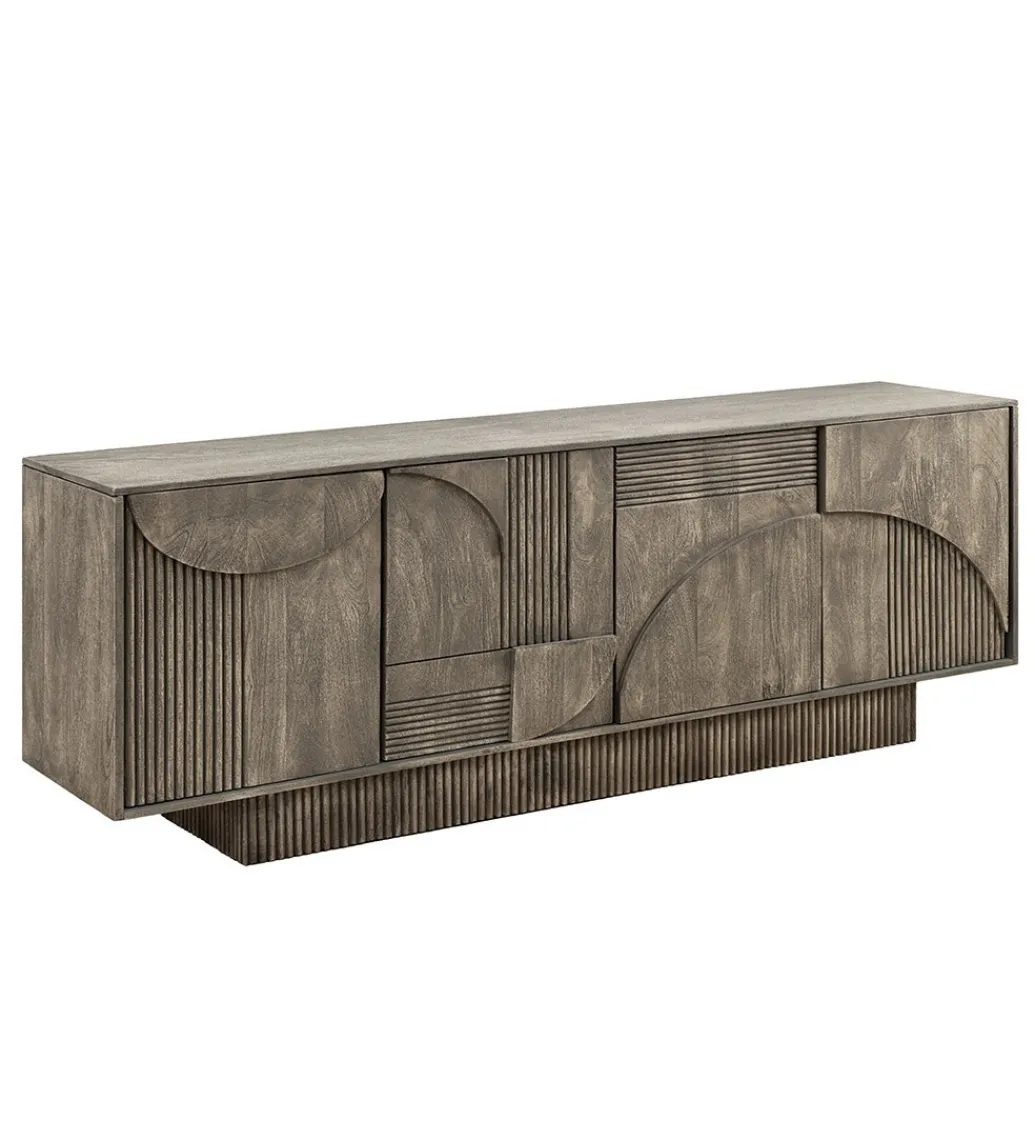 Komoda ART DECO 170 cm drewno mango szary*Invicta Interior Online