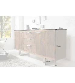 Komoda Barracuda 160 cm drewno teak*Invicta Interior - przedsprzedaż Discount