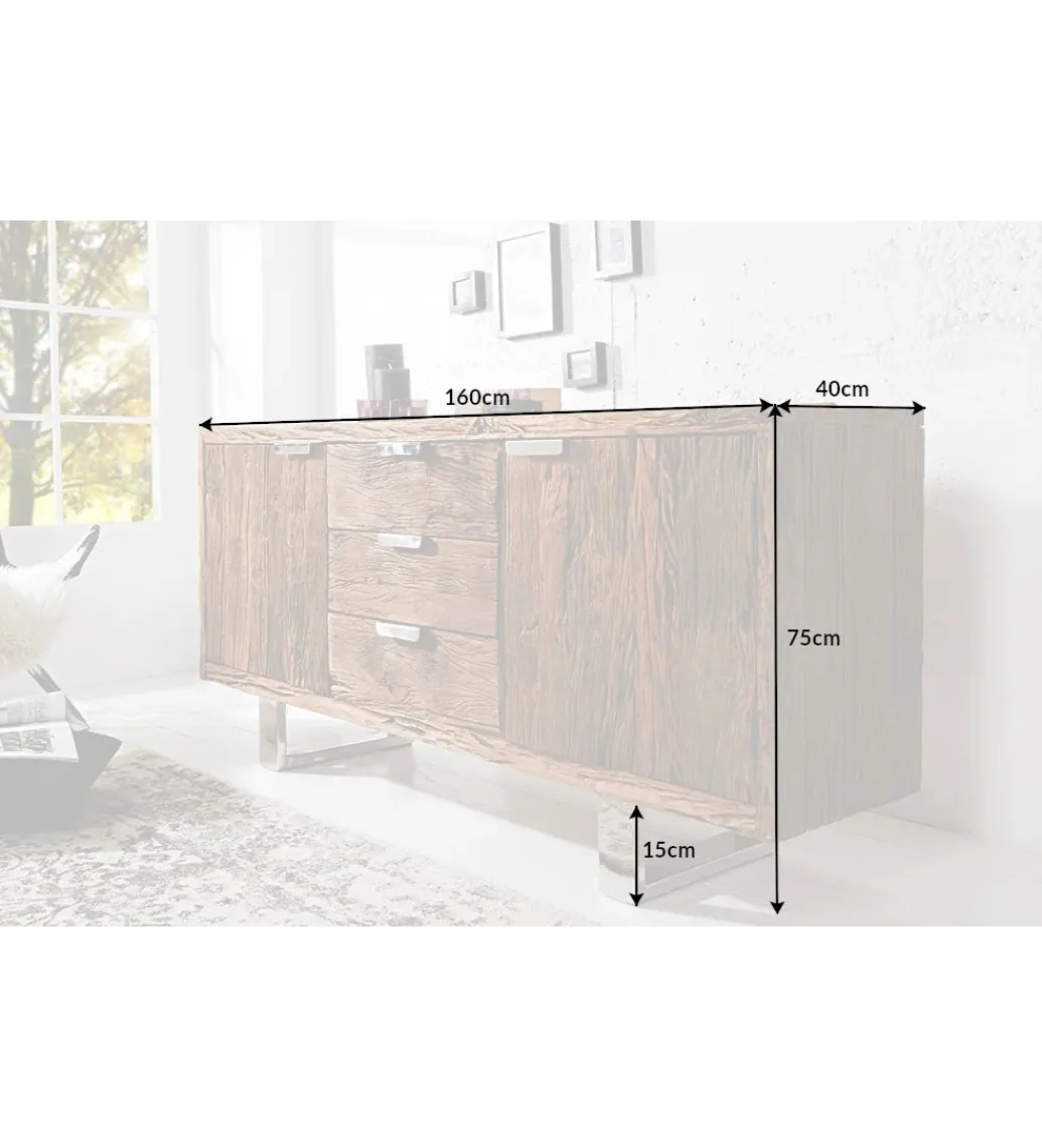 Komoda Barracuda 160 cm drewno teak*Invicta Interior - przedsprzedaż Discount